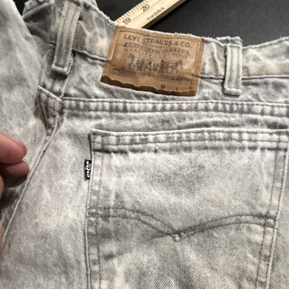 Vintage Levi's 550 1980s Men's Gray Acid Wash Black Tab Made In USA  33x32